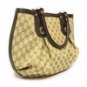AUTHENTIC GUCCI Scarlett Stud Interlocking GG Hobo Brown Leather