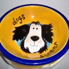 Dogs Dinner Hand Painted Food Bowl FREE S&H!!!