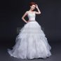 V-Neckline Layered Wedding Dress