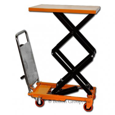 Bolton Tools New Hydraulic Double Scissor Lift Table Cart - 220 lb - TF10