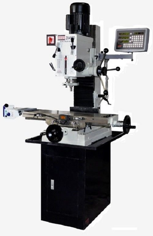 BOLTON TOOLS ZX45PD DRO POWER FEED MILLING MACHINE MILL DRILL STAND