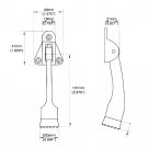 Solid Brass Satin Nickel Kick Down Door Holder