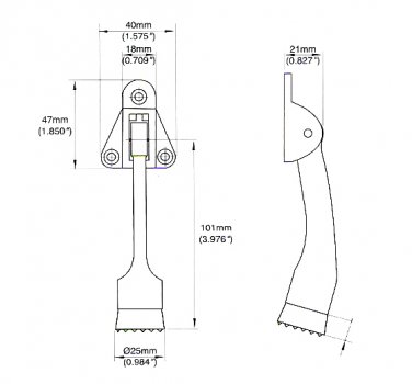 Solid Brass Satin Nickel Kick Down Door Holder