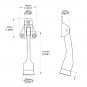 Solid Brass Satin Nickel Kick Down Door Holder