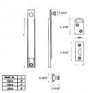 Satin Nickel Soild Brass 2" Door Window Surface Bolt