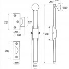 Satin Nickel  6" Heavy Duty Door Surface Bolt