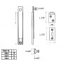 Satin Nickel Soild Brass 6" Door Window Surface Bolt