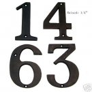 4 pc. 4" House Address Number Letter Sign Metal Modern Door Brass Plaque