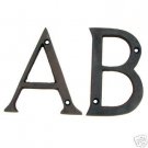 4" Bolton Modern Brass House Address Number Letter Sign Plaque Metal Door
