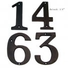 4" House Address Brass Number Letter Sign Metal Modern Door Plaque