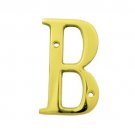 3 " House Address Number Letter Sign Metal Modern Door Brass Plaque Letter B