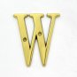 3" Bolton House Address Number Letter Sign Metal Modern Door Brass Letter W