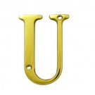 3 " House Address Number Letter Sign Metal Modern Door Brass Plaque Letter U