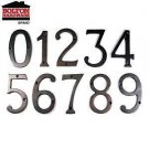 Lot of Five 6" House Address Number Letter Sign Metal Modern Door Brass Plaque