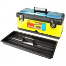 23" Steel Portable Tool Box w Tote Tray & PP Bottom