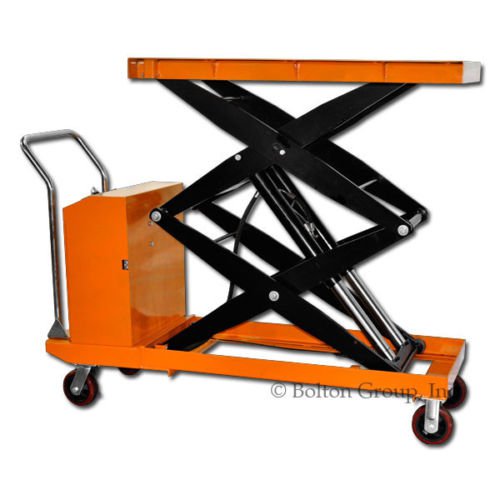 Bolton Tools New Hydraulic Hand Electric Table Truck 2200 lb ETF100SD