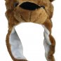 Plush Short Brown Bear Faux Fur Animal Critter Hat Cap
