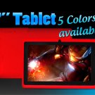 RED 7" HD Screen Android 4.2.2 A23 Dual-core 4GB Tablet PC w/ WiFi Bluetooth