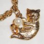 Vintage Signed Avon 1970s âKitty Kat Charm Braceletâ~mama cat watching over her kittens