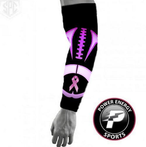 Breast Cancer Aweness Compression Arm Sleeve Pink Ribbon / Hot Pink