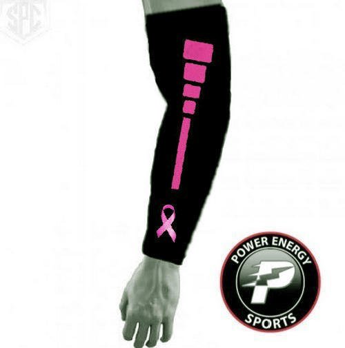 Titanium Baseball Sports Compression DriFit Arm Sleeve Pink Ribbon