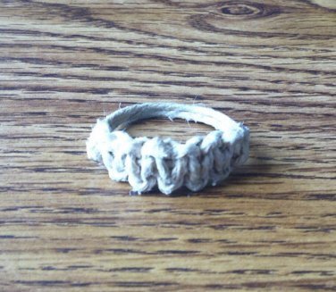 Simple Hemp Ring Half Band Size 8