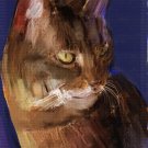 Cat Greeting Card  - 8 5-inch x 7-inch oil painted greeting cards w 8 envelopes (blank inside)