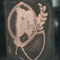 Buffalo head & shield copper printing block letterpress used