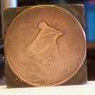 Quail? copper printing block unknown maker and used # BA 52