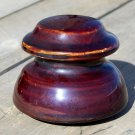 Flat Top ceramic brown insulator used unknown manufacture