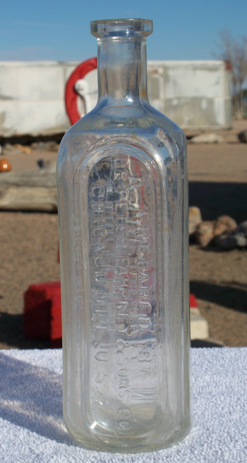 Dr. Peter Fahrney & Sons Co. Chicago, ILL. clear bottle used & empty