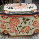 The Metal Box Co. Made in England older vintage tin flower design metal tin