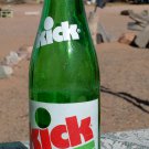 Kick green bottle citrus or soda no city on bottom 10 ounce used and empty