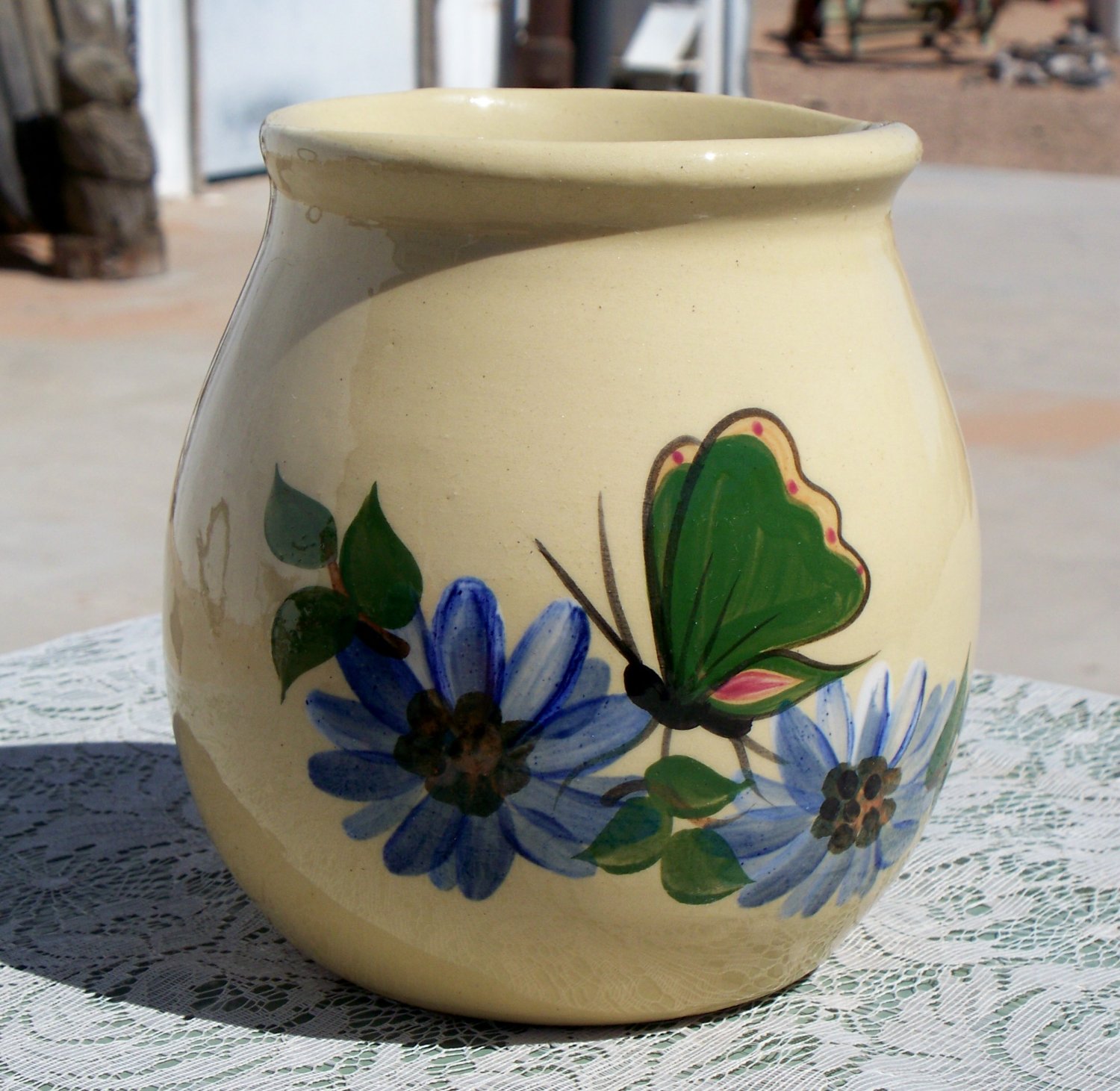 Alpine Pottery Ohio 1999 Roseville vase crock decorative piece stoneware