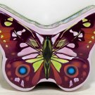Butterfly tin used empty a nice decorative collectible tin metal canister