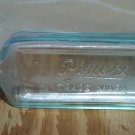 Pinex Trade Mark aqua colored bottle cough syrup empty used