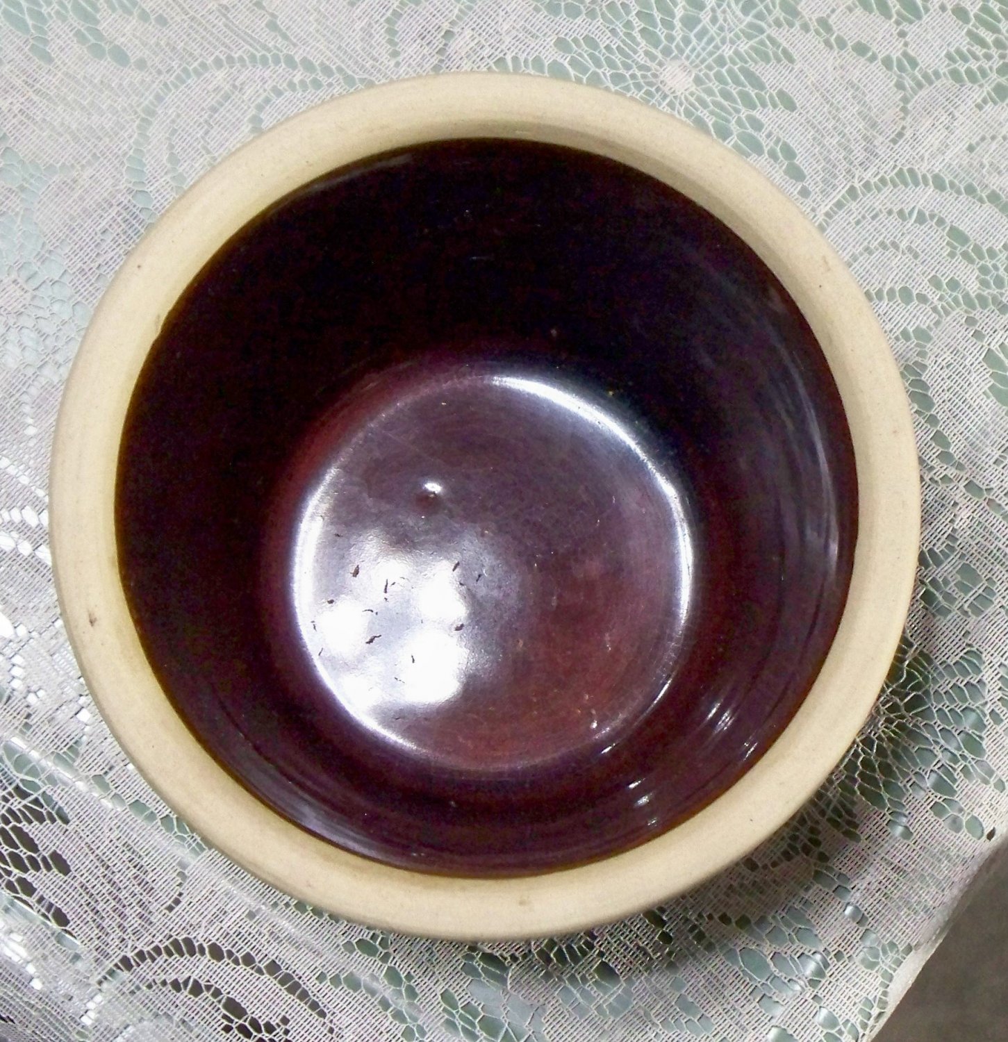Mar Crest Oven Proof Stoneware Brown Drip? bowl mixing Marcrest Daisy?