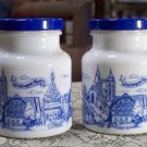 Senf Esslingen Neckar Moutarde Mustard jar set of 2 with lids empty glass jars