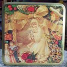 Vintage Made in Hong Kong holiday festival scene tin container square shaped Angels?