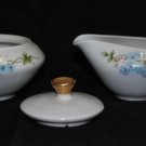 Bareuther Bavaria Germany Sugar and Creamer set pink rose