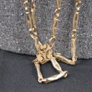 Freirich gold tone necklace 48" long decorative jewelry