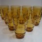 Vintage Hazel Atlas Waterfall Gold Optic? Ribbed? set of 10 glasses used