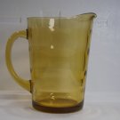 Vintage Pitcher Hazel Atlas Waterfall Gold Optic? Ribbed? used and ready Vintage Pitcher Hazel Atlas Waterfall Gold Optic? Ribbed? used and ready