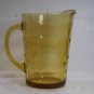 Vintage Pitcher Hazel Atlas Waterfall Gold Optic? Ribbed? used and ready