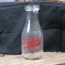 Fairyland Farms one pint milk bottle Lehighton, PA clear bottle good red logo