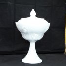Indiana Milk Glass Colony Harvest pedestal with lid candy dish? compote
