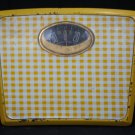 Borg Bathroom metal scale mustard yellow checkered pattern vintage