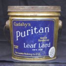 Vintage Cudahy's Puritan Leaf Lard pail tin Cudahy packing Co used empty