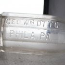GEO Wm OTTO PHIL'A, PA clear beer 10 sided bottle empty