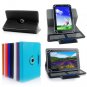 360 Degree Rotatable Magnetic Snap PU Leather Case + Holder + Card Slots 7 inch